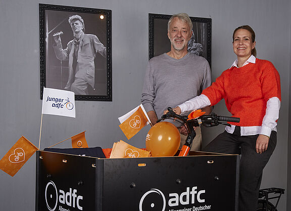 ADFC-Doppelspitze Sarah Holczer und Frank Masurat