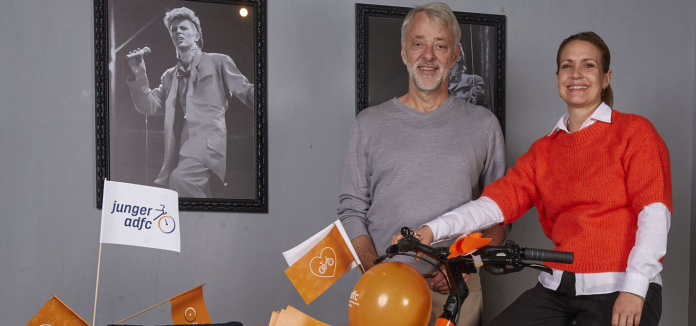 ADFC-Doppelspitze Sarah Holczer und Frank Masurat