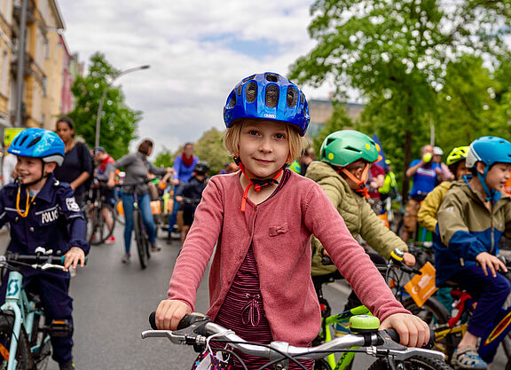 Kind auf Kidical Mass 