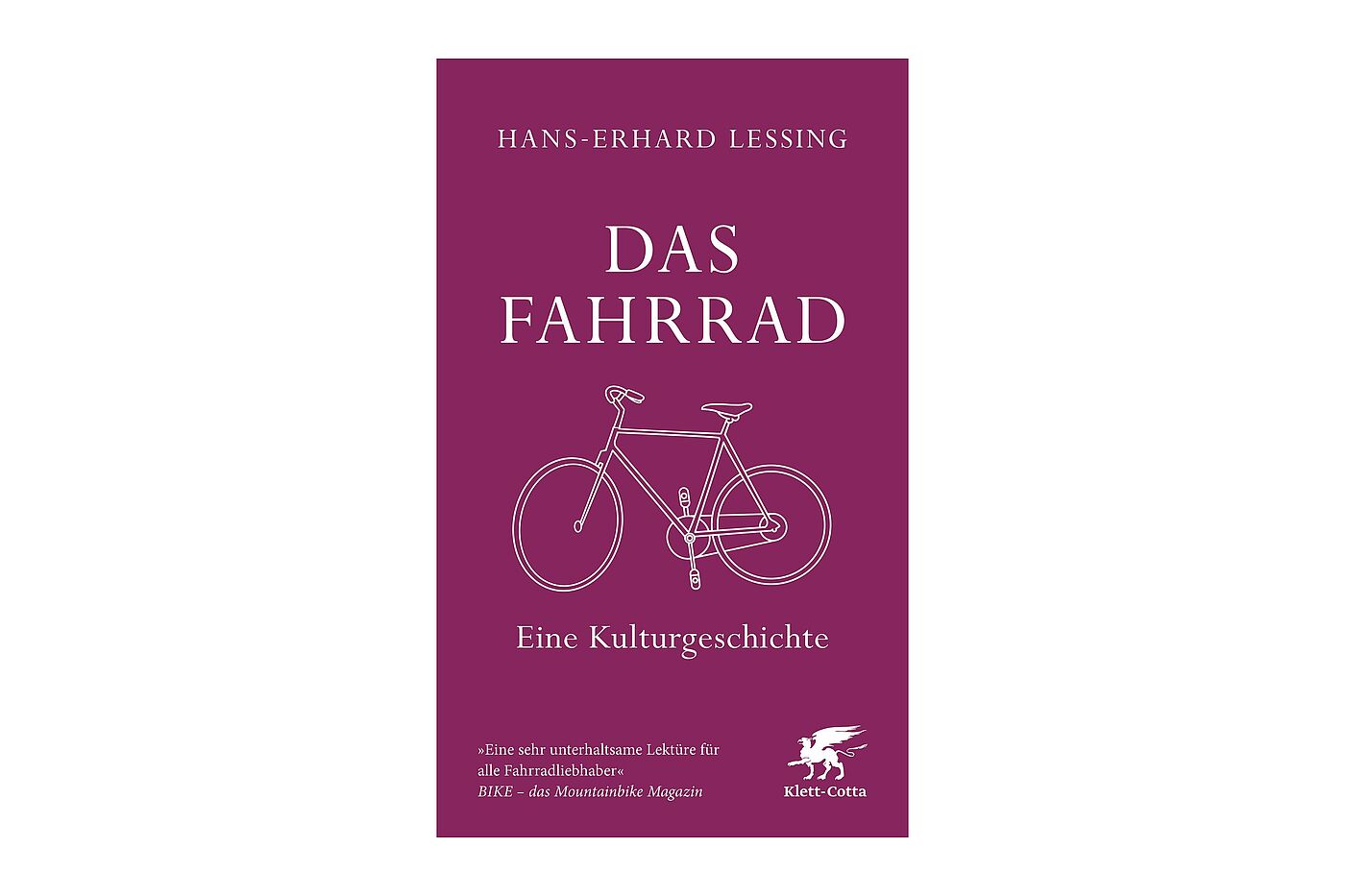 Lila Buchcover mit dem Titel „Das Fahrrad“ und einer einfachen Zeichnung eines Fahrrads.
